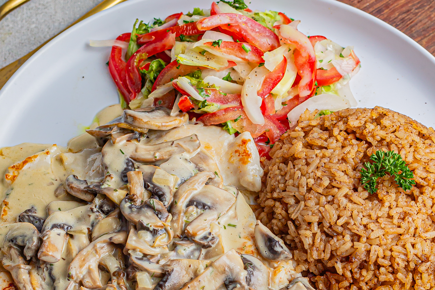 Breast in Mushroom Sauce